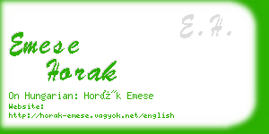 emese horak business card